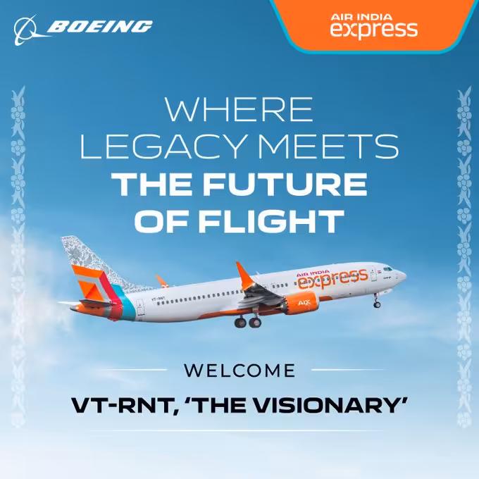 Air India Express has officially inducted VT-RNT 