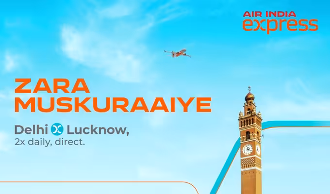Air India Express  flights between Delhi and Lucknow