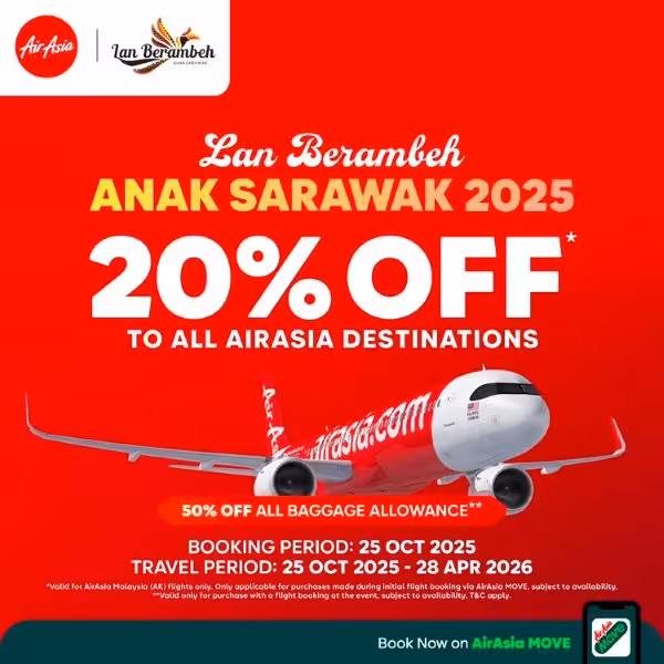 AirAsia Lan Berambeh Anak Sarawak 2025