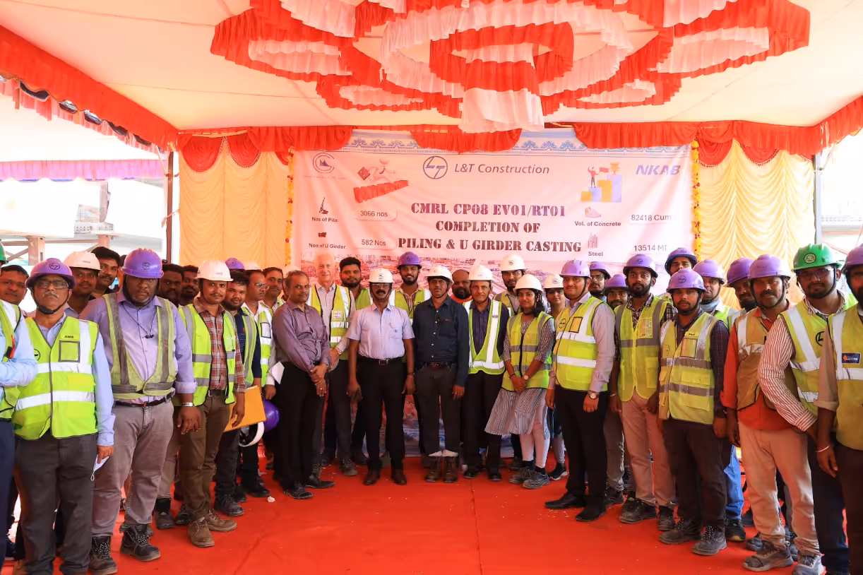 Chennai Metro Phase-2 Project Achieves Major Milestone: 100% Piling and U-Girder Casting Completed for OMR Stretch Corridor-3