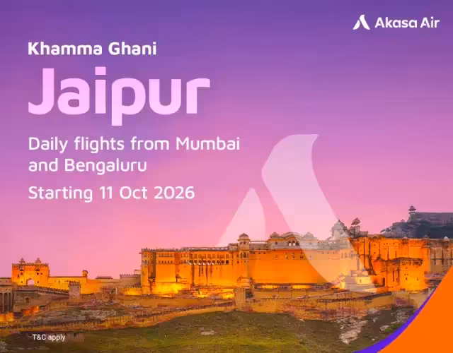 Akasa Air strengthens presence in Rajasthan; adds Jaipur as its 29th domestic destination