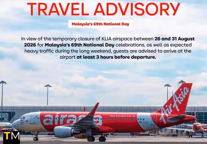 AirAsia Travel Advisory during Malaysia's 69th National Day week