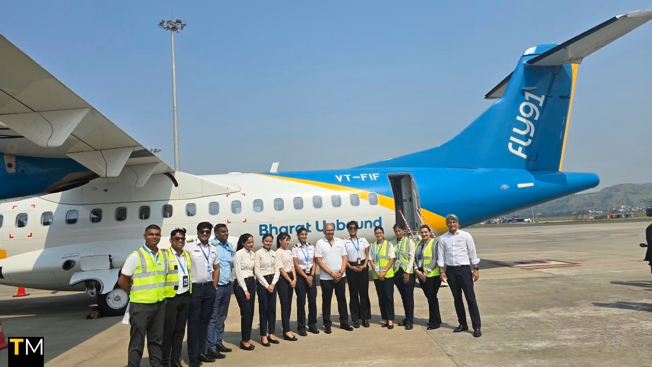 FLY91 Touches Down at Navi Mumbai International Airport with Ceremonial Flight