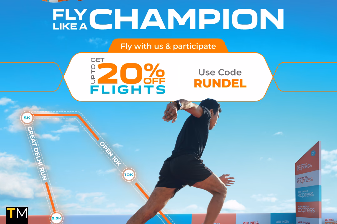 Air India Express Offers up to 20% off for Vedanta Delhi Half Marathon Participants